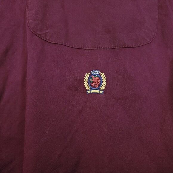 Tommy Hilfiger Denim Shirt Vintage 90s Colorblock Streetwear Oversized Mens XL - Picture 2 of 5